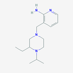 molecular formula C15H26N4 B5306473 3-[(3-ethyl-4-isopropyl-1-piperazinyl)methyl]-2-pyridinamine 