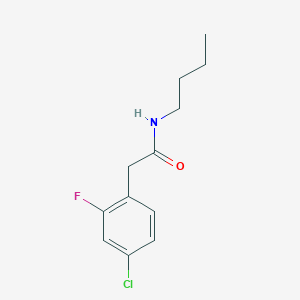 molecular formula C12H15ClFNO B5306493 N-butyl-2-(4-chloro-2-fluorophenyl)acetamide 