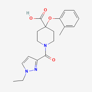 1-[(1-ethyl-1H-pyrazol-3-yl)carbonyl]-4-(2-methylphenoxy)piperidine-4-carboxylic acid