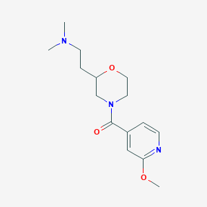 molecular formula C15H23N3O3 B5306505 2-[4-(2-methoxyisonicotinoyl)-2-morpholinyl]-N,N-dimethylethanamine 