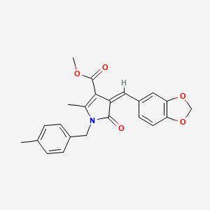 methyl 4-(1,3-benzodioxol-5-ylmethylene)-2-methyl-1-(4-methylbenzyl)-5-oxo-4,5-dihydro-1H-pyrrole-3-carboxylate