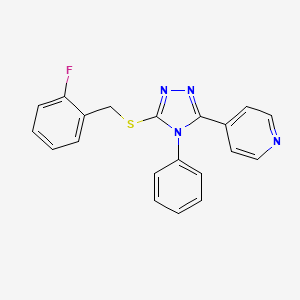 4-{5-[(2-fluorobenzyl)thio]-4-phenyl-4H-1,2,4-triazol-3-yl}pyridine