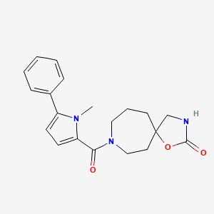 8-[(1-methyl-5-phenyl-1H-pyrrol-2-yl)carbonyl]-1-oxa-3,8-diazaspiro[4.6]undecan-2-one