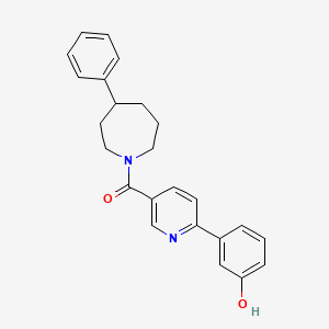 3-{5-[(4-phenylazepan-1-yl)carbonyl]pyridin-2-yl}phenol