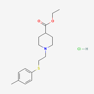 molecular formula C17H26ClNO2S B5306555 ethyl 1-{2-[(4-methylphenyl)thio]ethyl}-4-piperidinecarboxylate hydrochloride 