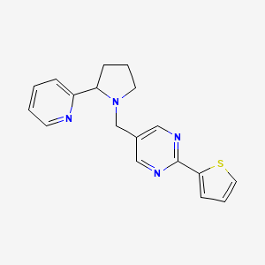 5-{[2-(2-pyridinyl)-1-pyrrolidinyl]methyl}-2-(2-thienyl)pyrimidine