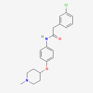 2-(3-chlorophenyl)-N-{4-[(1-methyl-4-piperidinyl)oxy]phenyl}acetamide