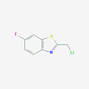 molecular formula C8H5ClFNS B053066 2-(Chloromethyl)-6-fluoro-1,3-benzothiazole CAS No. 124050-14-2