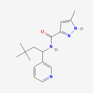 N-(3,3-dimethyl-1-pyridin-3-ylbutyl)-3-methyl-1H-pyrazole-5-carboxamide