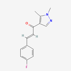 1-(1,5-dimethyl-1H-pyrazol-4-yl)-3-(4-fluorophenyl)-2-propen-1-one