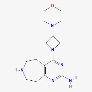 molecular formula C15H24N6O B5306670 4-(3-morpholin-4-ylazetidin-1-yl)-6,7,8,9-tetrahydro-5H-pyrimido[4,5-d]azepin-2-amine 