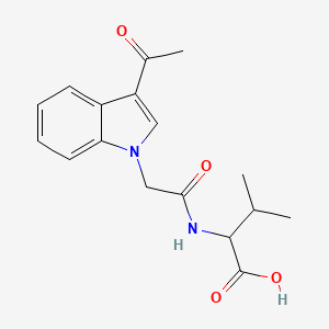 molecular formula C17H20N2O4 B5306683 N-[(3-acetyl-1H-indol-1-yl)acetyl]valine 