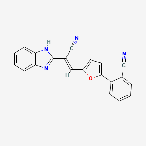 2-{5-[2-(1H-benzimidazol-2-yl)-2-cyanovinyl]-2-furyl}benzonitrile