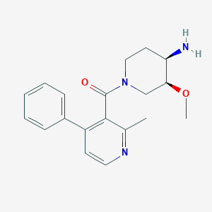 (3S*,4R*)-3-methoxy-1-[(2-methyl-4-phenylpyridin-3-yl)carbonyl]piperidin-4-amine