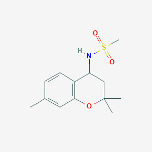 molecular formula C13H19NO3S B5306736 N-(2,2,7-trimethyl-3,4-dihydro-2H-chromen-4-yl)methanesulfonamide 