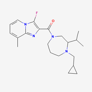 2-{[4-(cyclopropylmethyl)-3-isopropyl-1,4-diazepan-1-yl]carbonyl}-3-fluoro-8-methylimidazo[1,2-a]pyridine