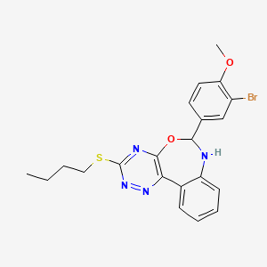 6-(3-bromo-4-methoxyphenyl)-3-(butylthio)-6,7-dihydro[1,2,4]triazino[5,6-d][3,1]benzoxazepine