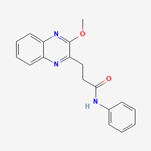 3-(3-methoxy-2-quinoxalinyl)-N-phenylpropanamide