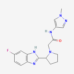 2-[2-(5-fluoro-1H-benzimidazol-2-yl)-1-pyrrolidinyl]-N-(1-methyl-1H-pyrazol-4-yl)acetamide