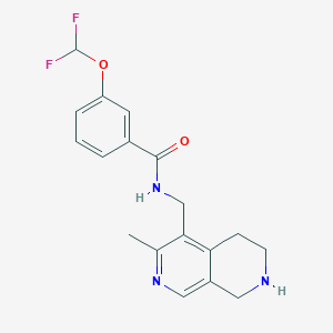 3-(difluoromethoxy)-N-[(3-methyl-5,6,7,8-tetrahydro-2,7-naphthyridin-4-yl)methyl]benzamide dihydrochloride