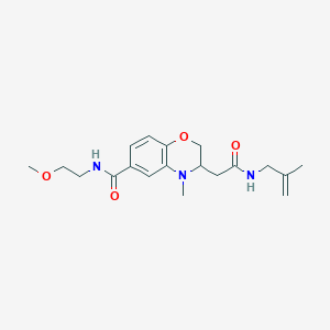 N-(2-methoxyethyl)-4-methyl-3-{2-[(2-methylprop-2-en-1-yl)amino]-2-oxoethyl}-3,4-dihydro-2H-1,4-benzoxazine-6-carboxamide