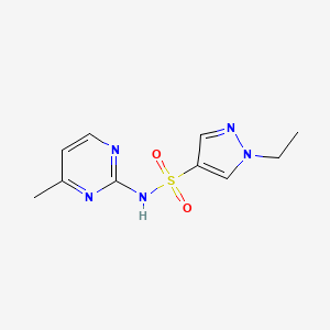 molecular formula C10H13N5O2S B5306887 1-ethyl-N-(4-methyl-2-pyrimidinyl)-1H-pyrazole-4-sulfonamide 