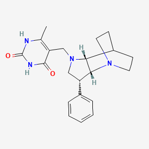 6-methyl-5-{[(3R*,3aR*,7aR*)-3-phenylhexahydro-4,7-ethanopyrrolo[3,2-b]pyridin-1(2H)-yl]methyl}pyrimidine-2,4(1H,3H)-dione