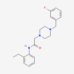 molecular formula C21H26FN3O B5306919 N-(2-ethylphenyl)-2-[4-(3-fluorobenzyl)-1-piperazinyl]acetamide 