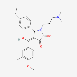 1-[3-(dimethylamino)propyl]-5-(4-ethylphenyl)-3-hydroxy-4-(4-methoxy-3-methylbenzoyl)-1,5-dihydro-2H-pyrrol-2-one