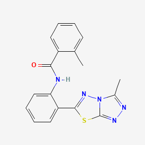 2-methyl-N-[2-(3-methyl[1,2,4]triazolo[3,4-b][1,3,4]thiadiazol-6-yl)phenyl]benzamide