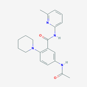 5-(acetylamino)-N-(6-methyl-2-pyridinyl)-2-(1-piperidinyl)benzamide