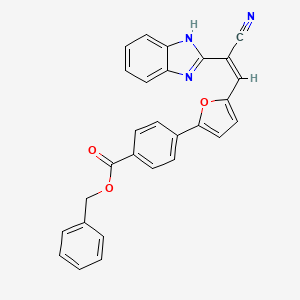 molecular formula C28H19N3O3 B5306977 benzyl 4-{5-[2-(1H-benzimidazol-2-yl)-2-cyanovinyl]-2-furyl}benzoate 