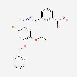 3-{2-[4-(benzyloxy)-2-bromo-5-ethoxybenzylidene]hydrazino}benzoic acid