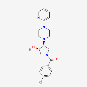 (3S*,4S*)-1-(4-chlorobenzoyl)-4-[4-(2-pyridinyl)-1-piperazinyl]-3-pyrrolidinol