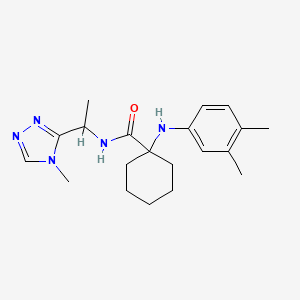 1-[(3,4-dimethylphenyl)amino]-N-[1-(4-methyl-4H-1,2,4-triazol-3-yl)ethyl]cyclohexanecarboxamide