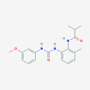 molecular formula C19H23N3O3 B5307076 N-[2-({[(3-methoxyphenyl)amino]carbonyl}amino)-6-methylphenyl]-2-methylpropanamide 