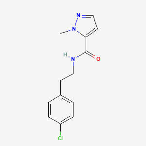 molecular formula C13H14ClN3O B5307091 N-[2-(4-chlorophenyl)ethyl]-1-methyl-1H-pyrazole-5-carboxamide 