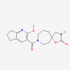 8-[(2-methoxy-6,7-dihydro-5H-cyclopenta[b]pyridin-3-yl)carbonyl]-1-oxa-3,8-diazaspiro[4.6]undecan-2-one