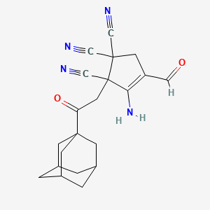 2-[2-(1-adamantyl)-2-oxoethyl]-3-amino-4-formylcyclopent-3-ene-1,1,2-tricarbonitrile