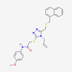 2-[(4-allyl-5-{[(1-naphthylmethyl)thio]methyl}-4H-1,2,4-triazol-3-yl)thio]-N-(4-methoxyphenyl)acetamide