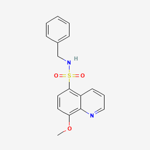 molecular formula C17H16N2O3S B5307175 N-benzyl-8-methoxyquinoline-5-sulfonamide 