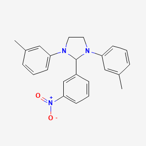 molecular formula C23H23N3O2 B5307210 1,3-bis(3-methylphenyl)-2-(3-nitrophenyl)imidazolidine 