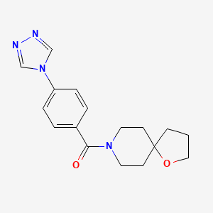 molecular formula C17H20N4O2 B5307217 8-[4-(4H-1,2,4-triazol-4-yl)benzoyl]-1-oxa-8-azaspiro[4.5]decane 