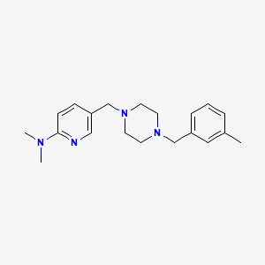 molecular formula C20H28N4 B5307267 N,N-dimethyl-5-{[4-(3-methylbenzyl)-1-piperazinyl]methyl}-2-pyridinamine 