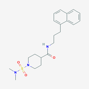 molecular formula C21H29N3O3S B5307270 1-[(dimethylamino)sulfonyl]-N-[3-(1-naphthyl)propyl]-4-piperidinecarboxamide 