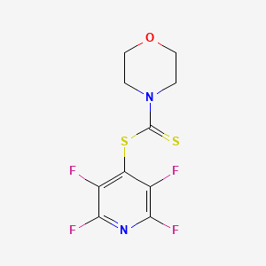 molecular formula C10H8F4N2OS2 B5307295 2,3,5,6-tetrafluoropyridin-4-yl morpholine-4-carbodithioate 