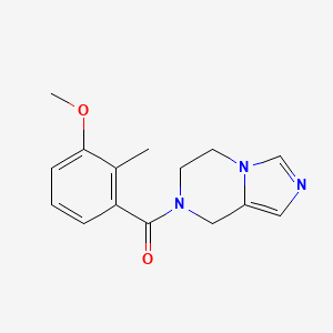 molecular formula C15H17N3O2 B5307300 7-(3-methoxy-2-methylbenzoyl)-5,6,7,8-tetrahydroimidazo[1,5-a]pyrazine 