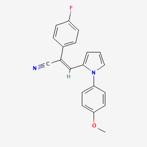 molecular formula C20H15FN2O B5307340 2-(4-fluorophenyl)-3-[1-(4-methoxyphenyl)-1H-pyrrol-2-yl]acrylonitrile 