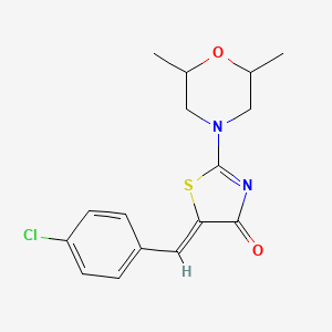 molecular formula C16H17ClN2O2S B5307346 5-(4-chlorobenzylidene)-2-(2,6-dimethyl-4-morpholinyl)-1,3-thiazol-4(5H)-one 