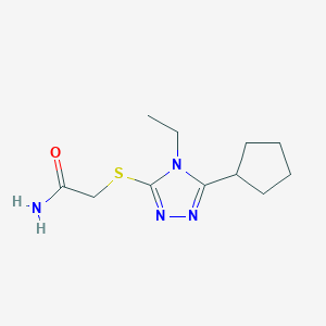 2-[(5-cyclopentyl-4-ethyl-4H-1,2,4-triazol-3-yl)thio]acetamide